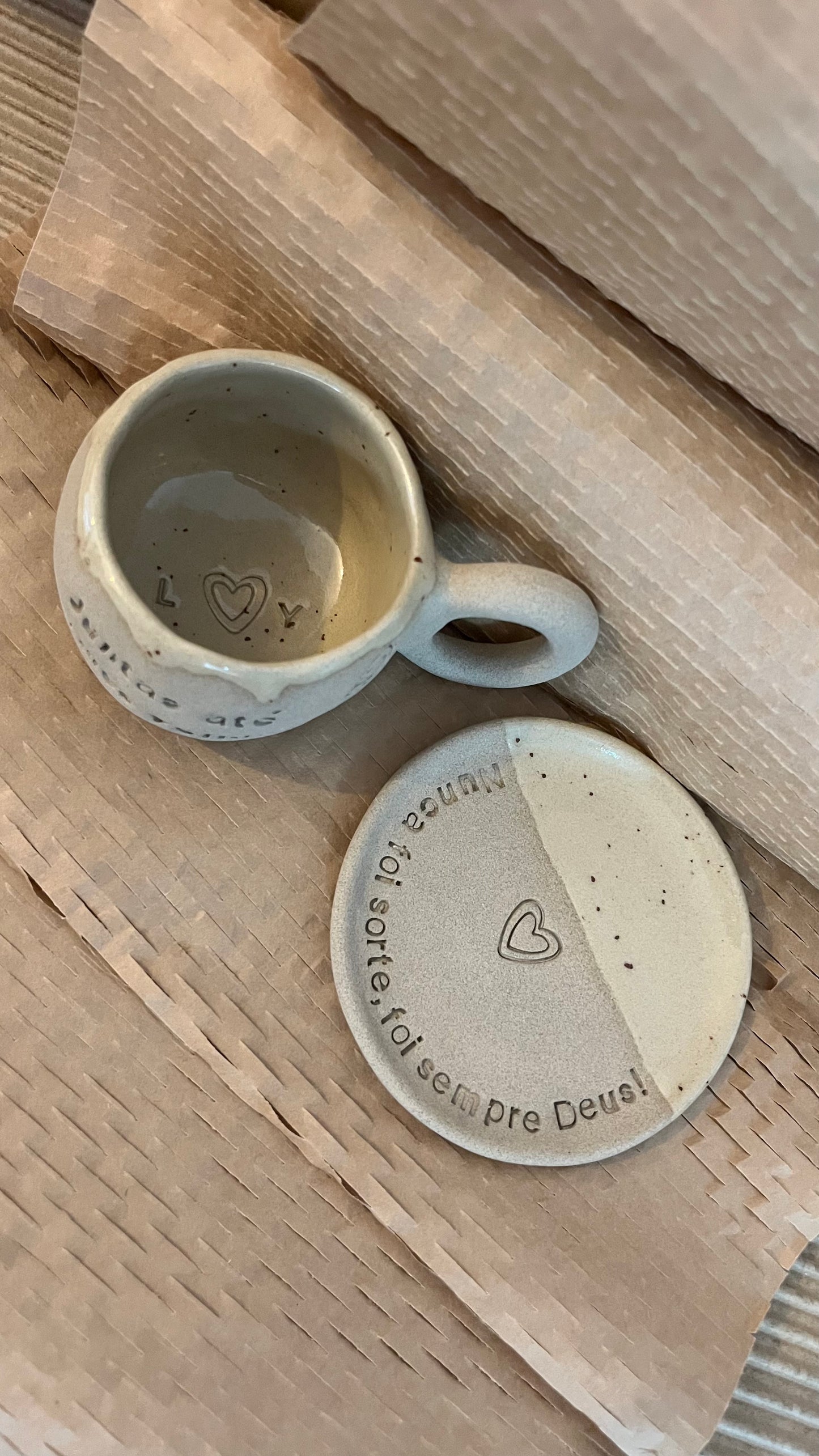 Conjunto Café Amor Perfeito - APENAS DISPONÍVEL POR ENCOMENDA