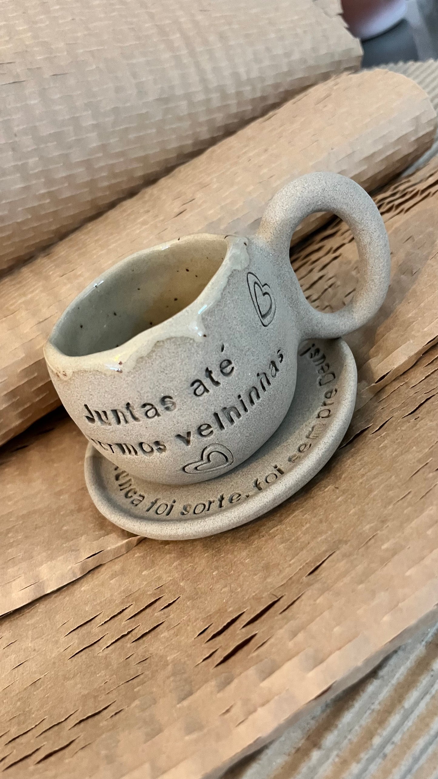 Conjunto Café Amor Perfeito - APENAS DISPONÍVEL POR ENCOMENDA